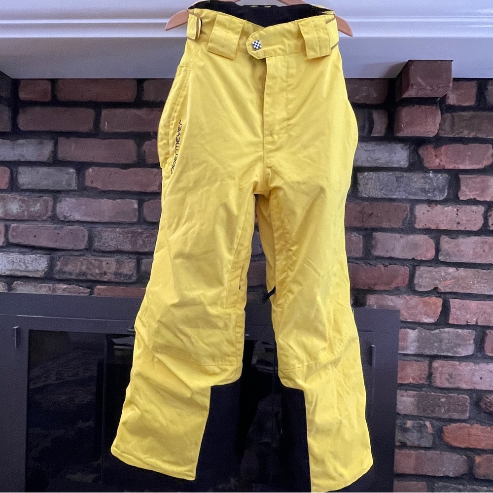Obermeyer boy's bright yellow snowboarding pants